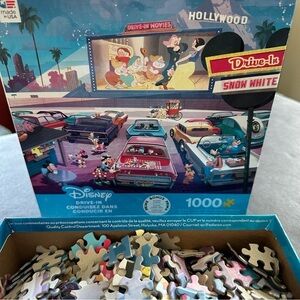 Ceaco DISNEY Drive-in 1000 piece Puzzle | EUC | Mickey Mouse | Snow White